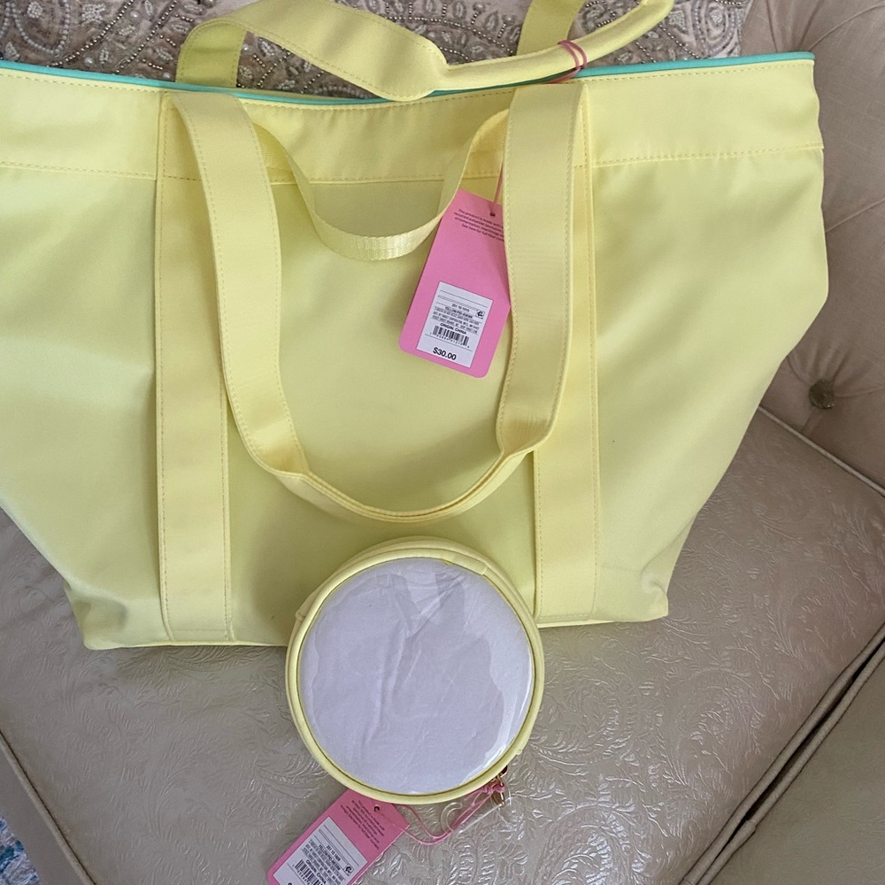 Stoney clover lane big tote bag with mini make-up bag NWT